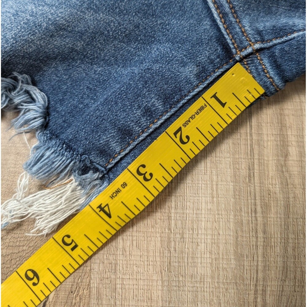 Judy Blue Size L Shorts Distressed Frayed Hem Double Button Stretch JB152103MD - Picture 11 of 11